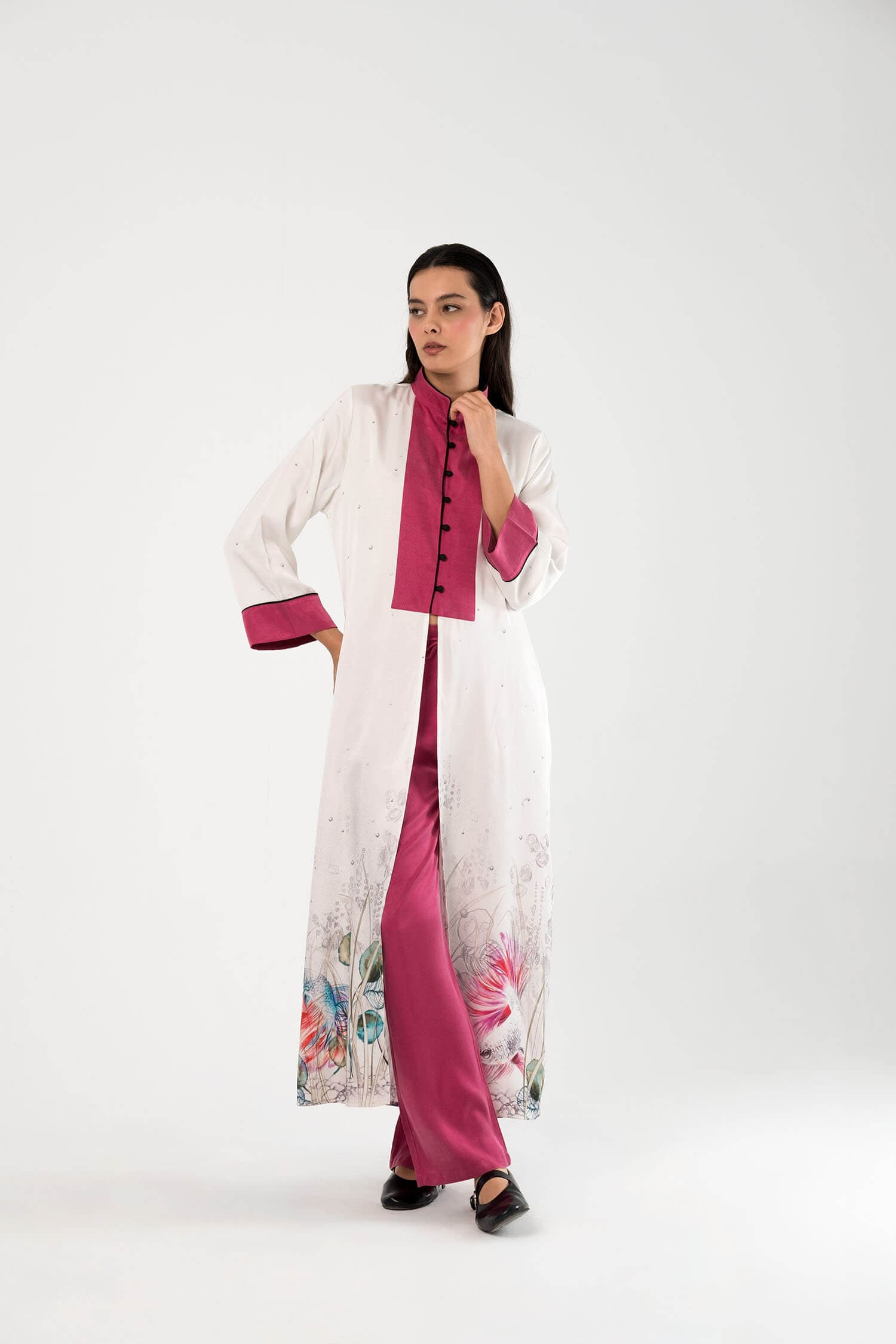 Rosea Hakim Yaka Kaftan