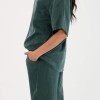 Viridis Bluz Düz Yeşil S/M