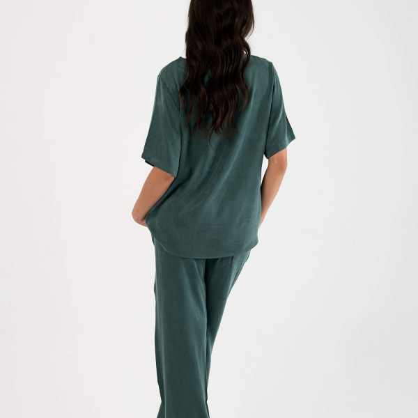Viridis Bluz Düz Yeşil S/M