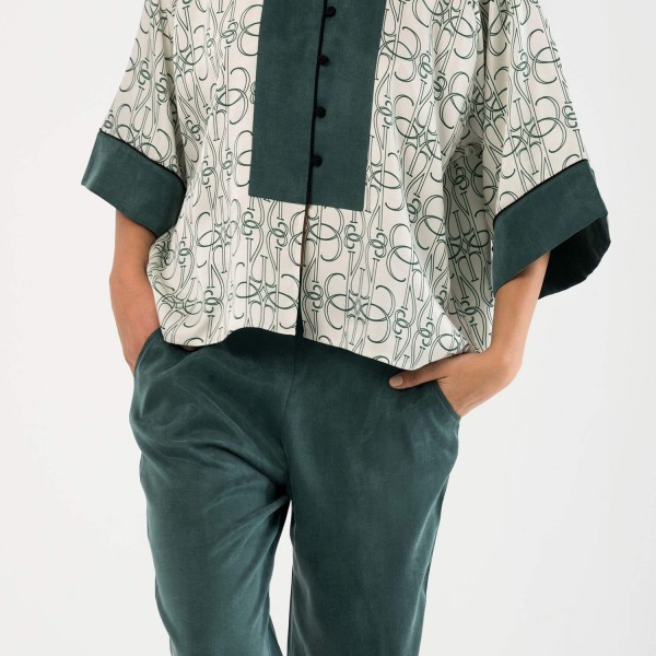Viridis Pantolon Düz Yeşil L/XL