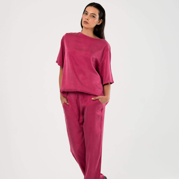 Rosea Pantolon Düz Pembe S/M