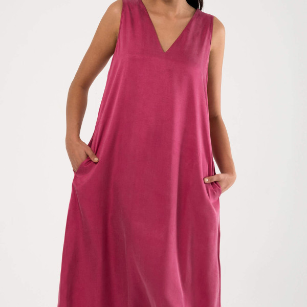Rosea Elbise Düz Pembe S/M