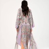 Pavo Uzun Kimono Tavuskuşu Desen