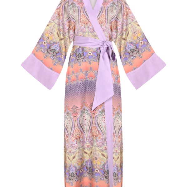 Vas Uzun Kimono Şal Desen