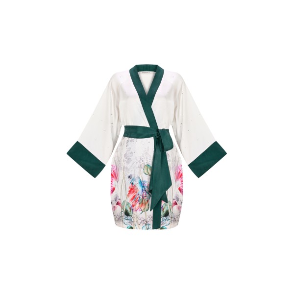 Viridis Midi Kimono Eteği Sulu Balıklı